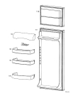 Схема №1 S292DF с изображением Дверка для холодильной камеры Zanussi 2063128009